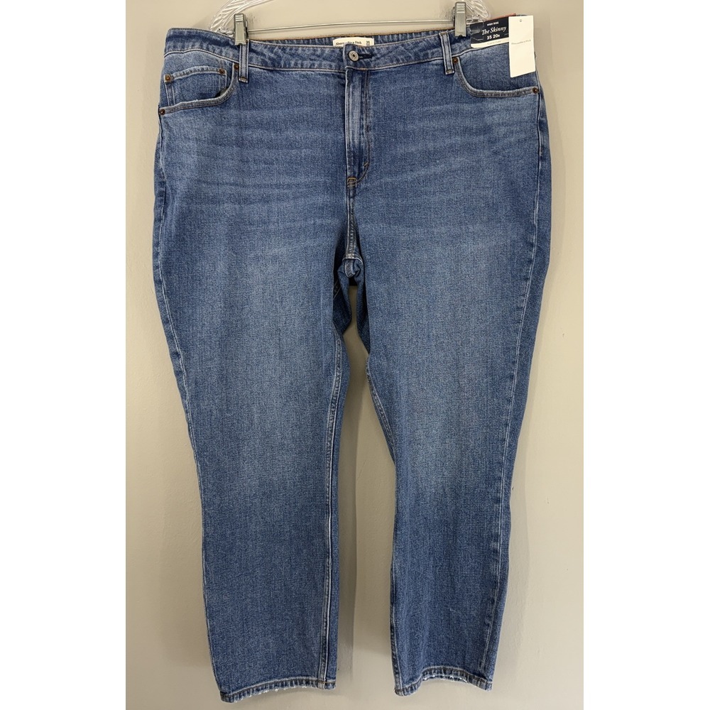 Abercrombie & Fitch Skinny High Rise Curve Love Jeans Women's 35 20R Stretch NWT